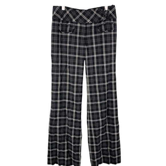 Anthropologie Pants - Taikonhu for Anthropology Plaid Women's  Wide leg Pants Black /White Fully lined